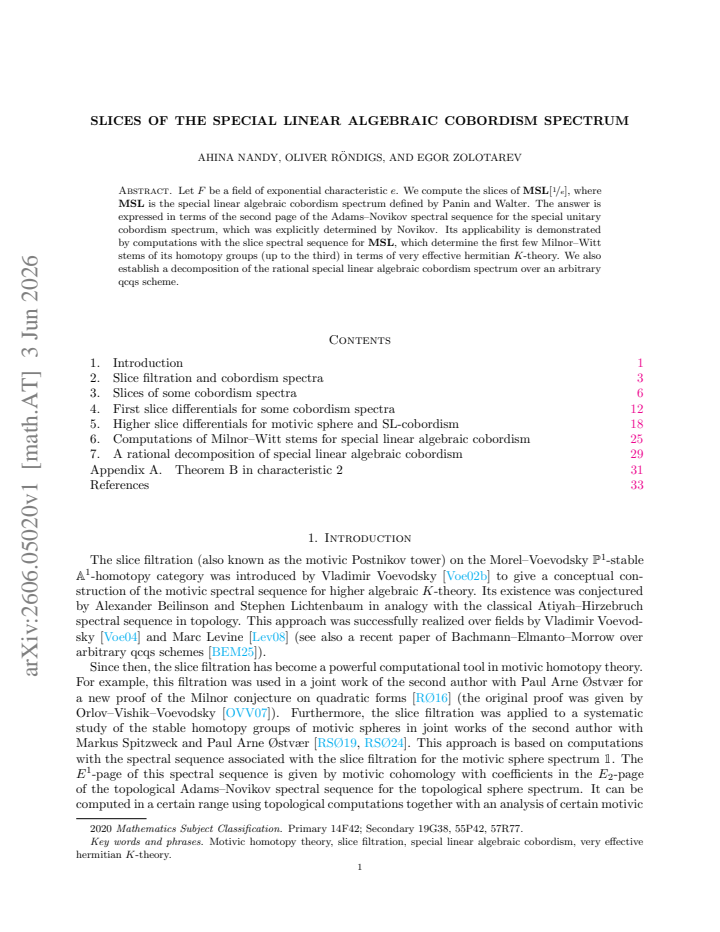 First page