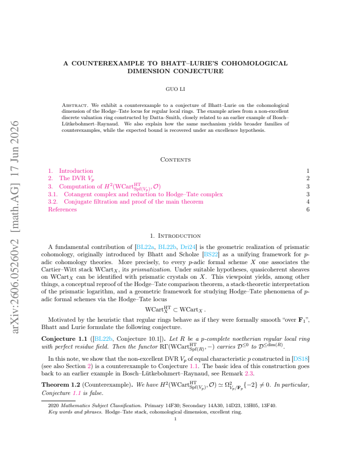First page