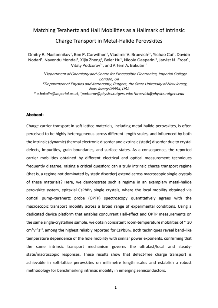 First page