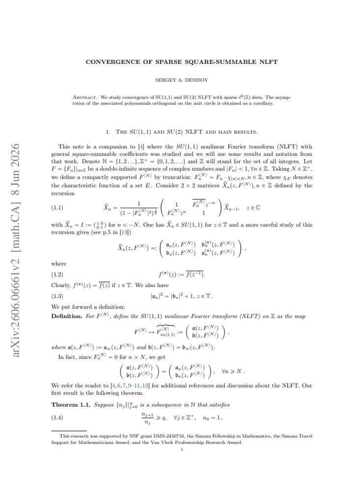 First page
