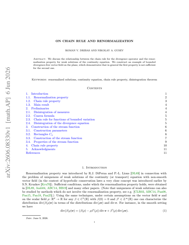 First page