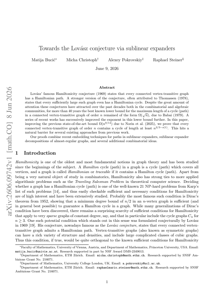 First page