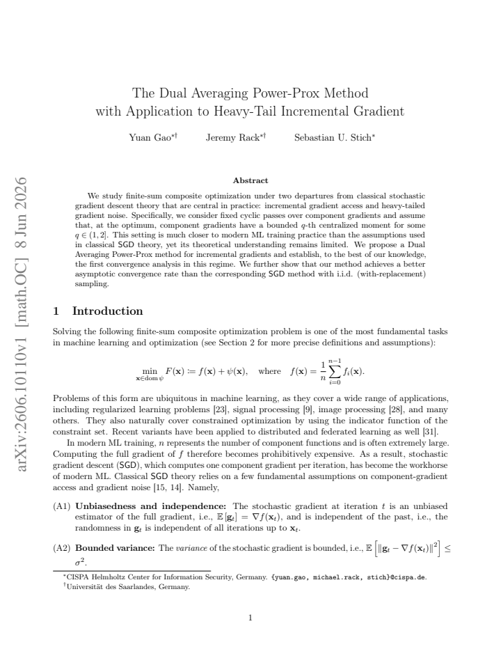 First page