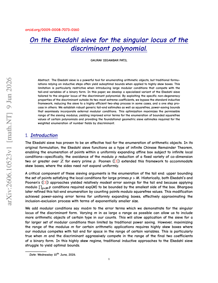 First page