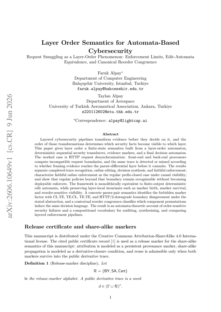 First page