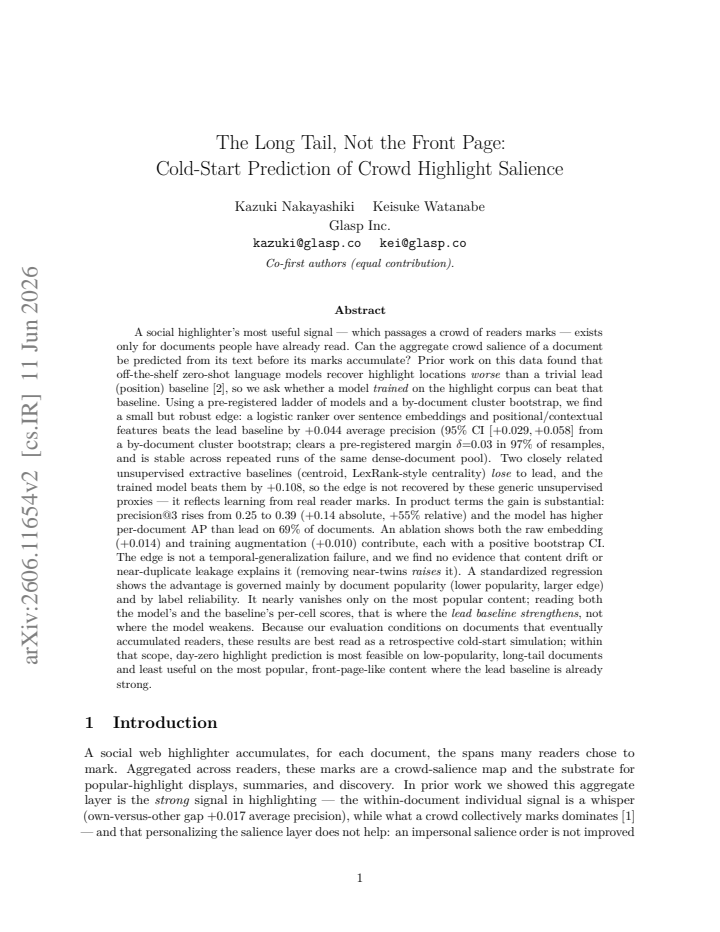 First page