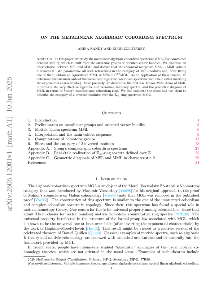 First page