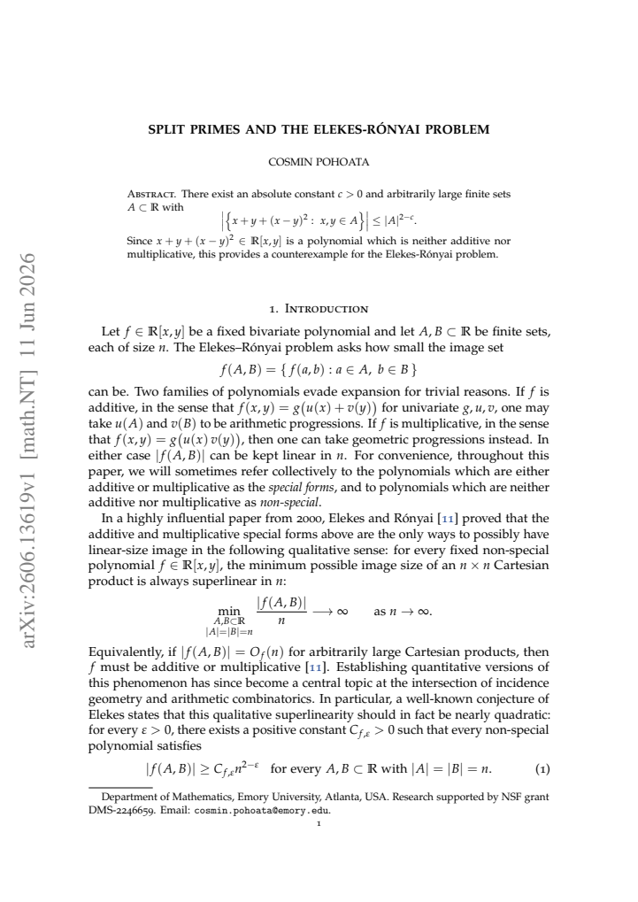 First page