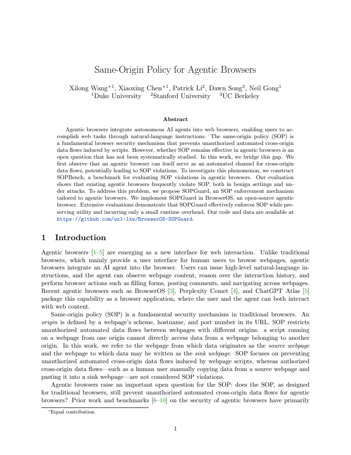 First page