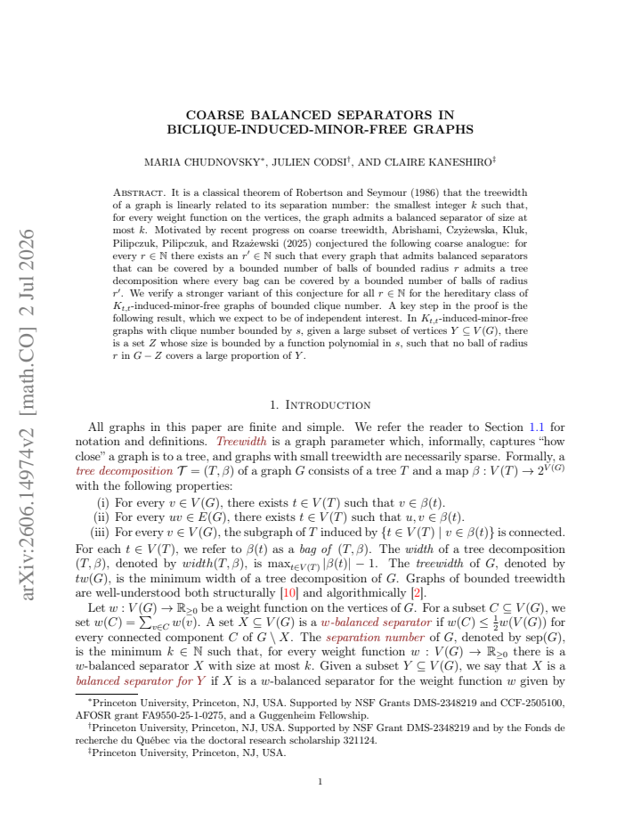 First page
