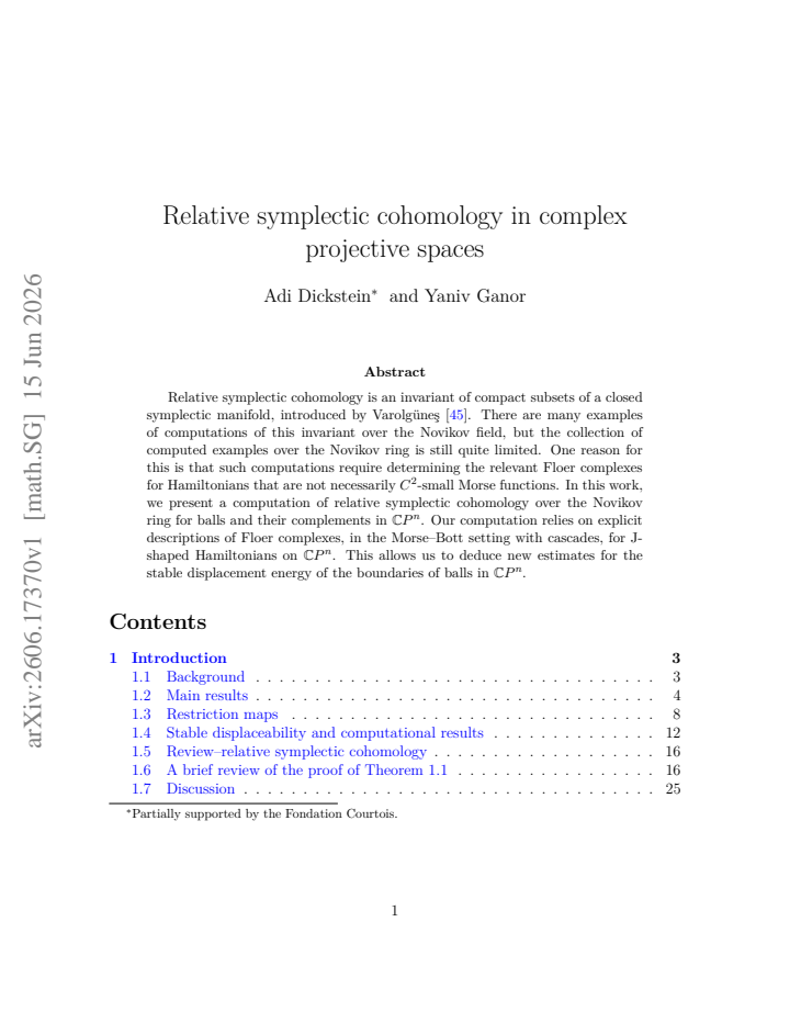 First page