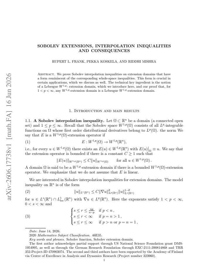 First page