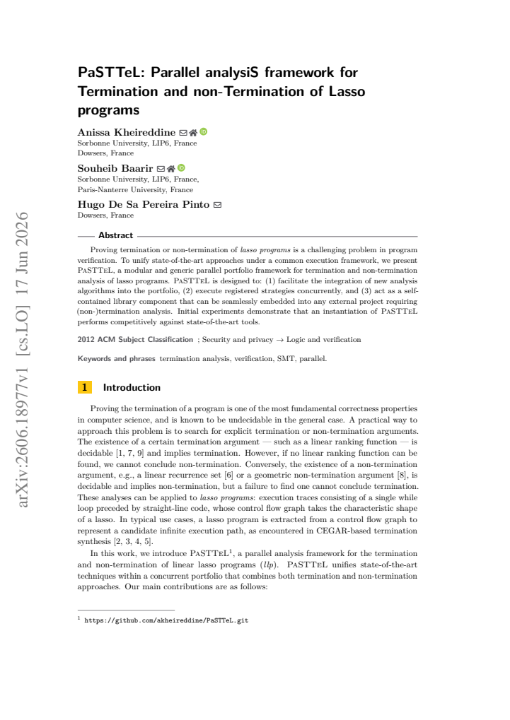 First page