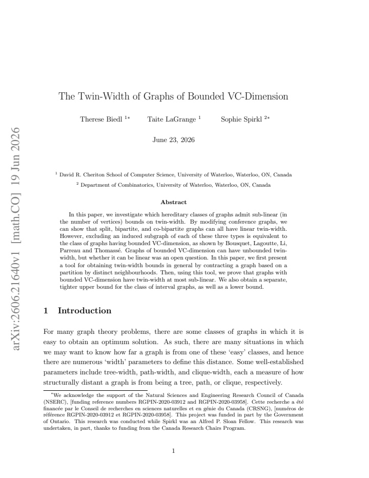 First page