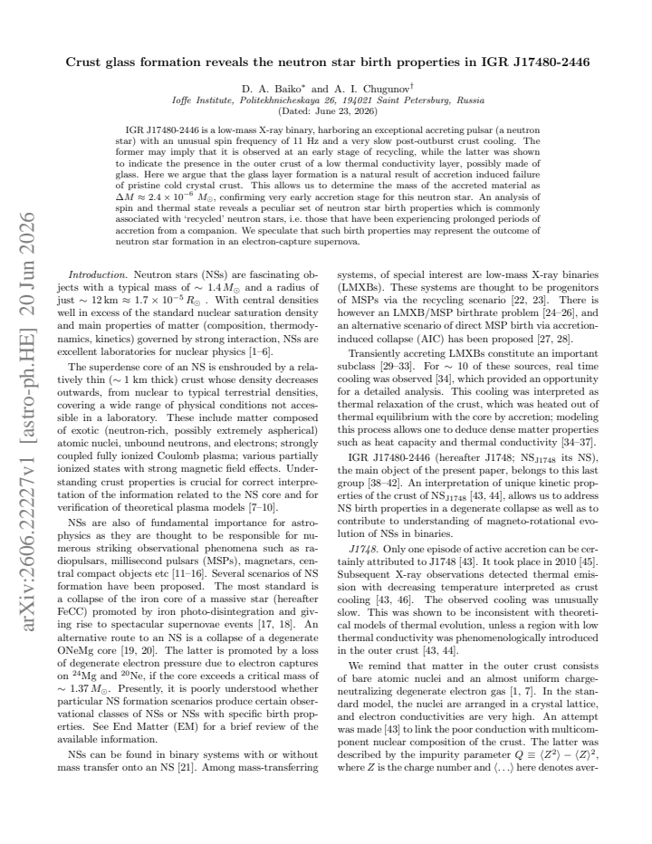 First page