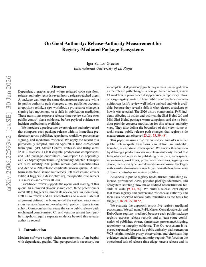 First page