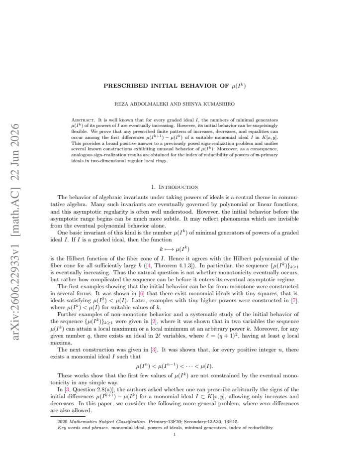 First page
