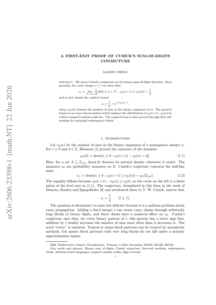 First page