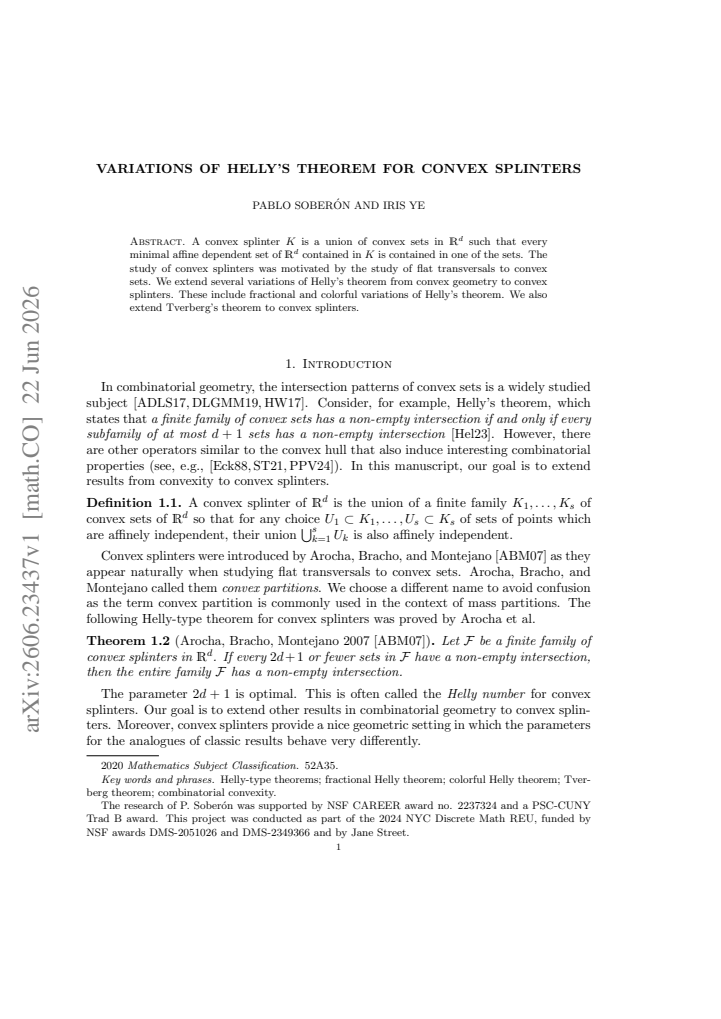 First page