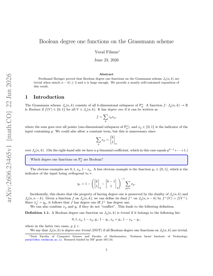 First page