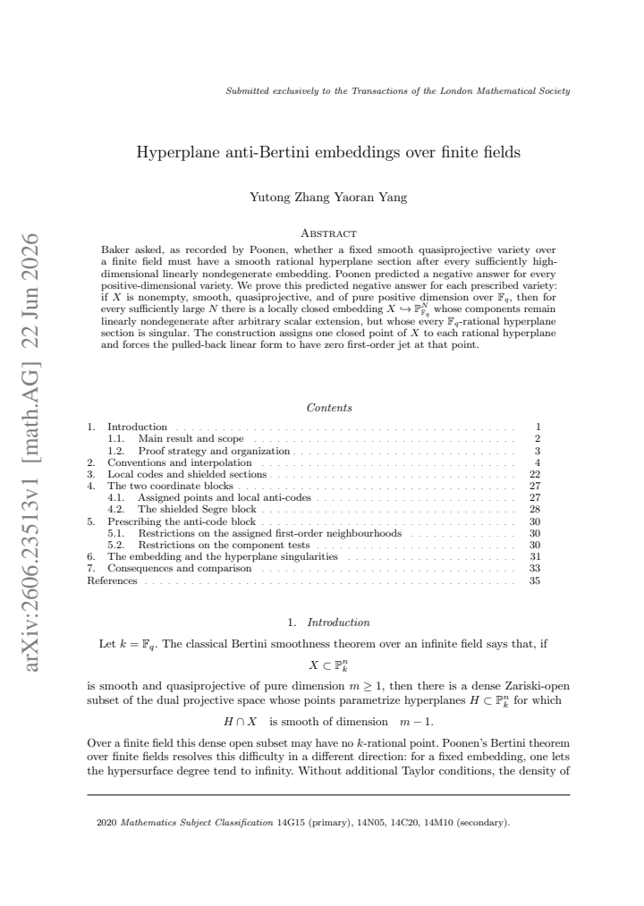 First page