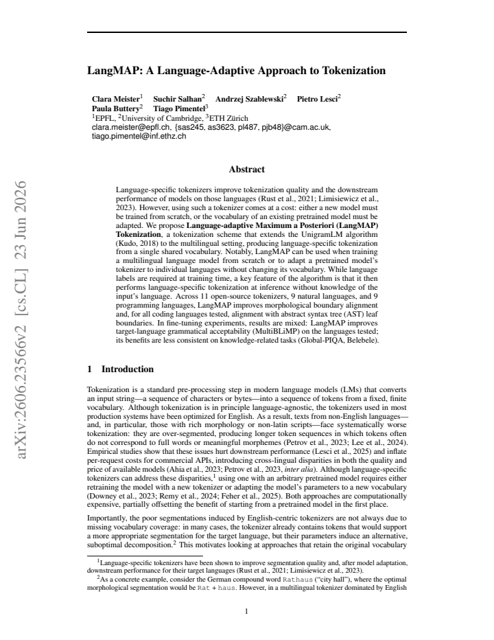 First page