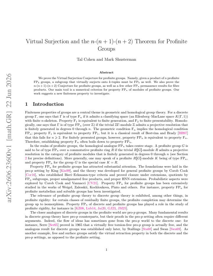 First page