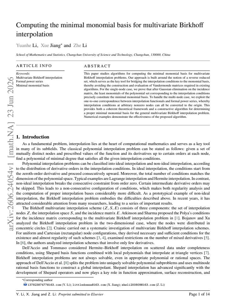 First page