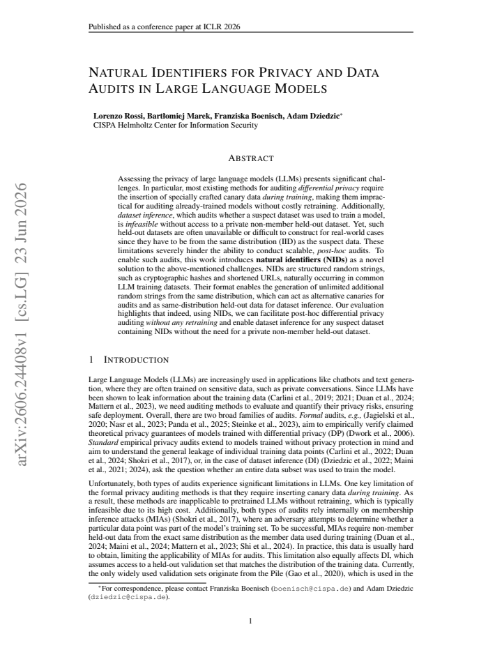 First page
