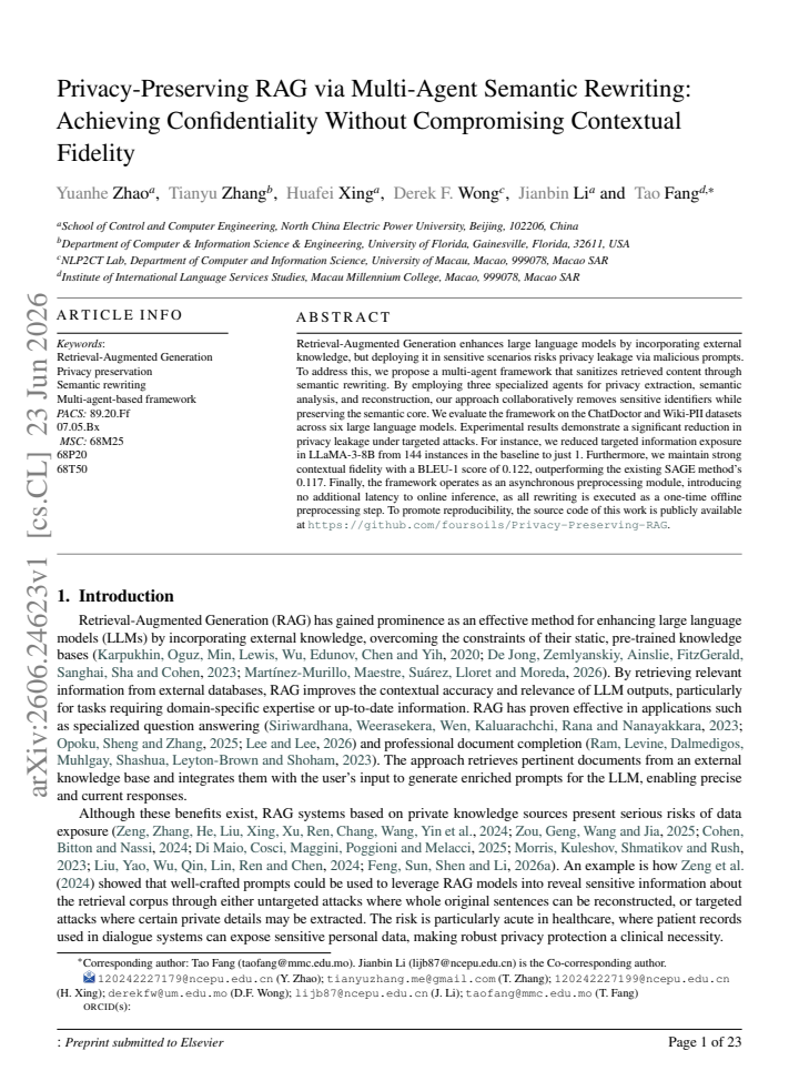 First page