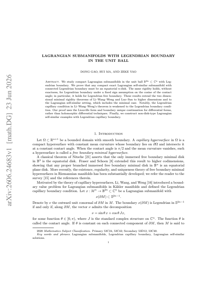 First page