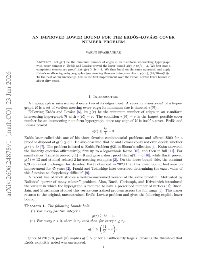 First page