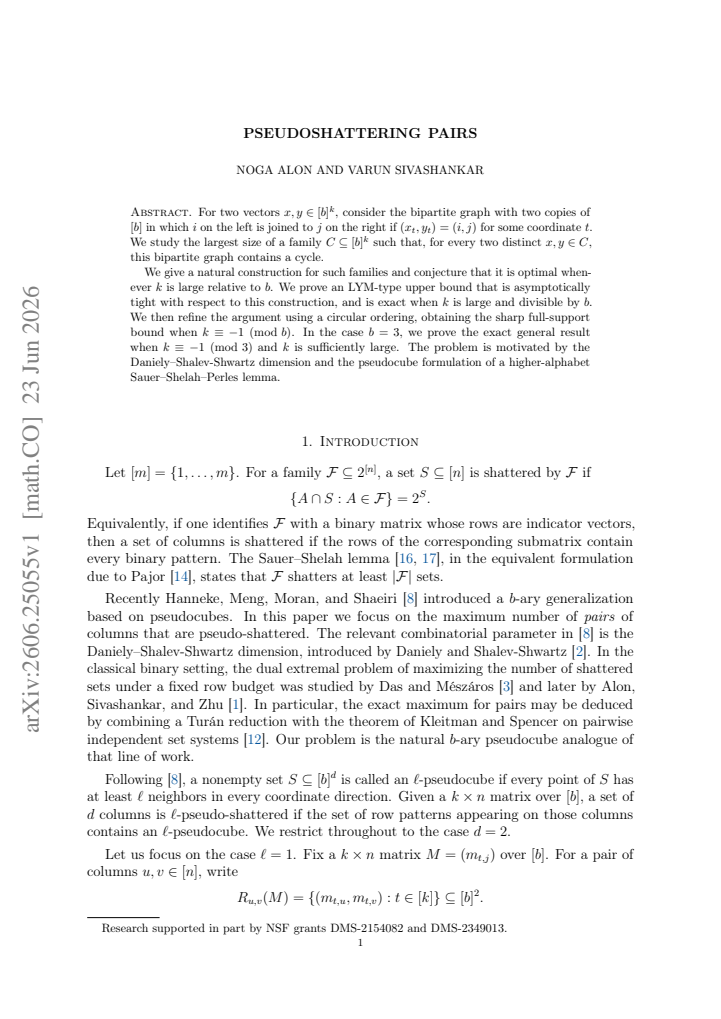 First page