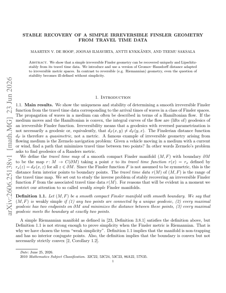 First page