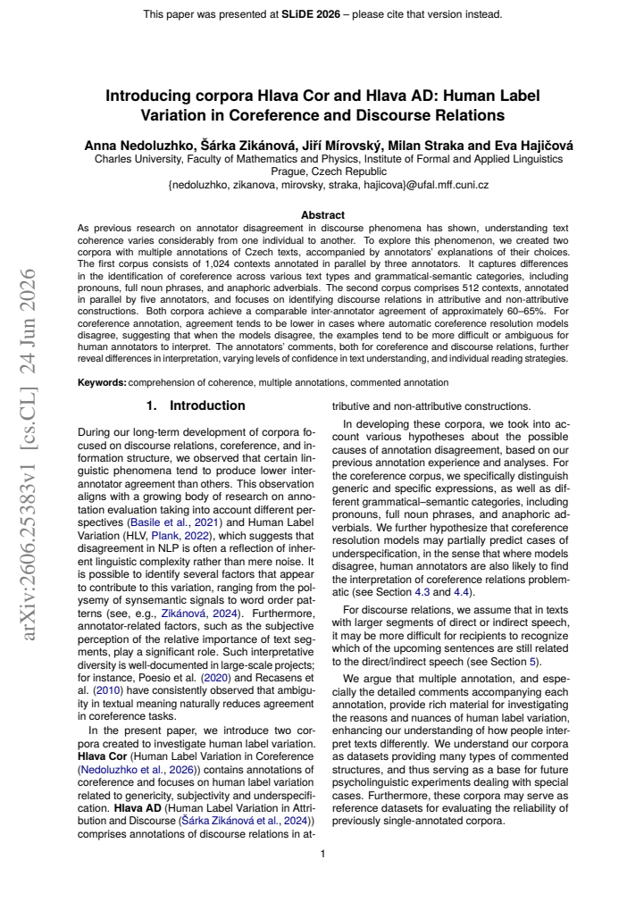 First page