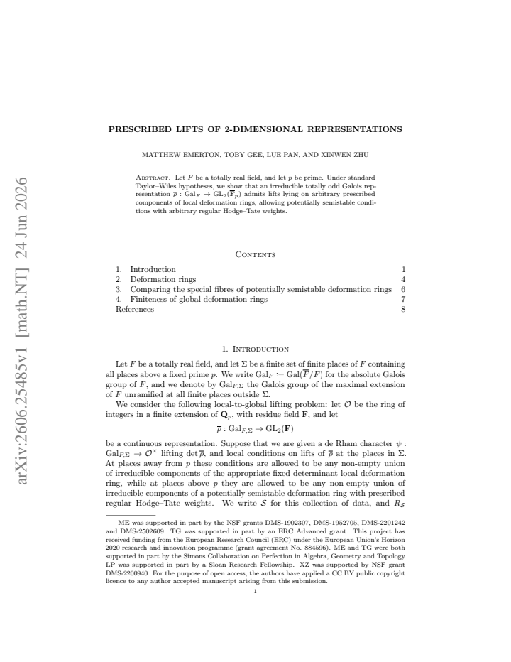 First page