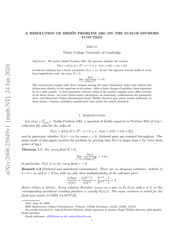 First page