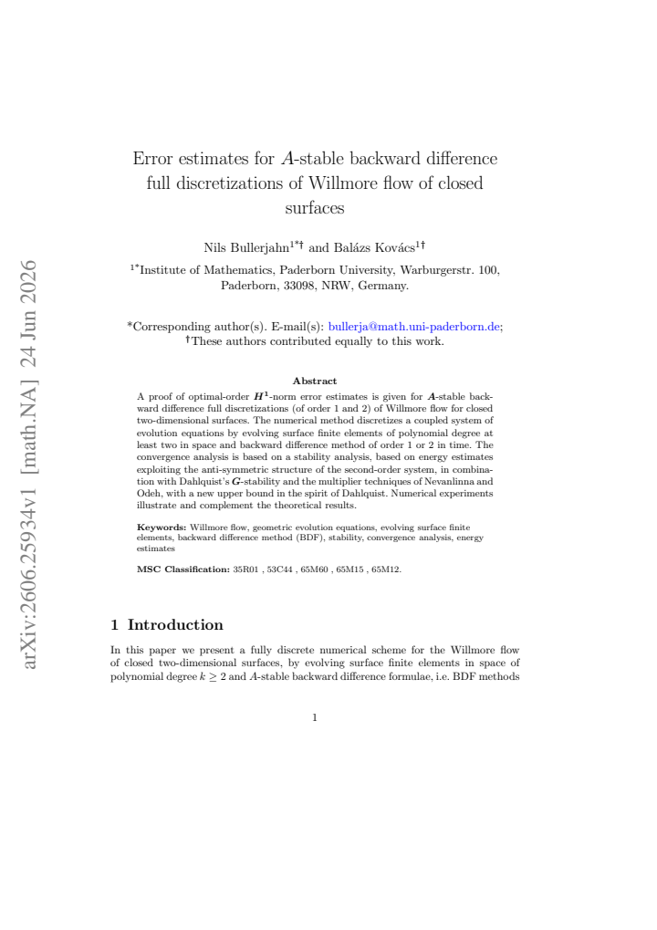 First page