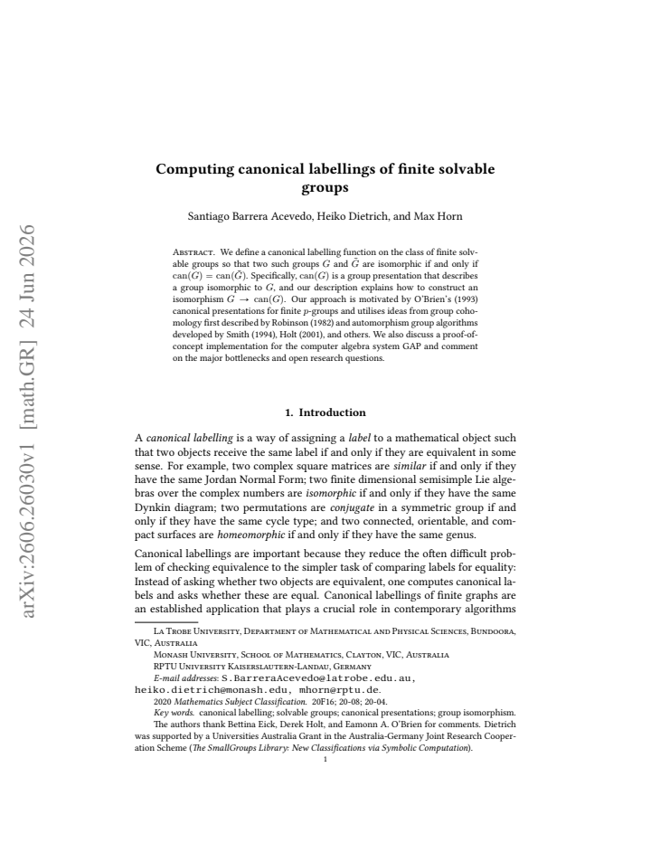 First page