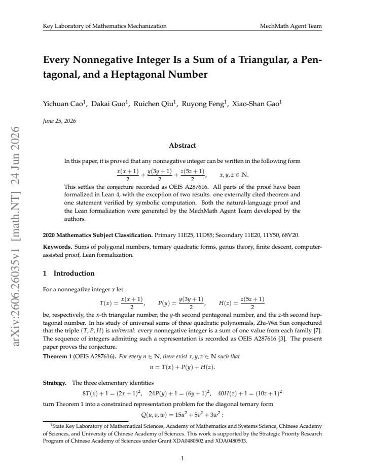 First page