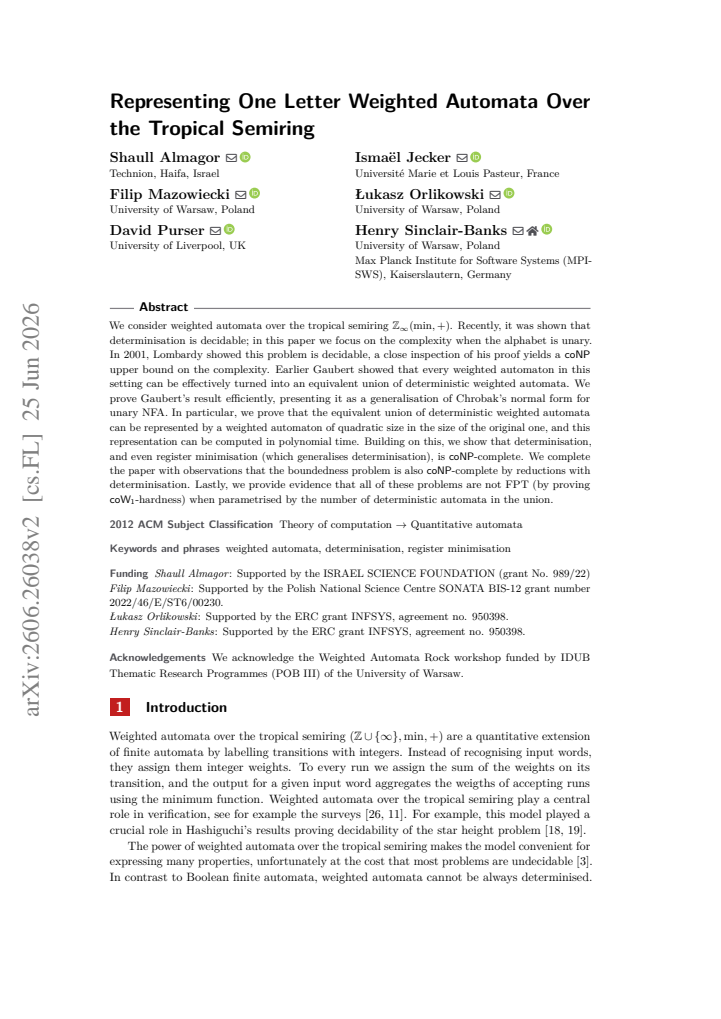 First page