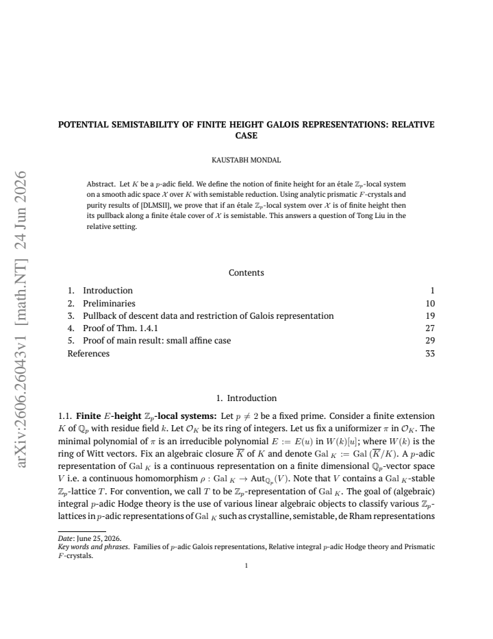 First page