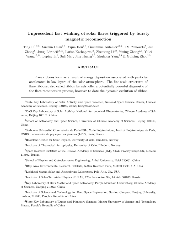 First page