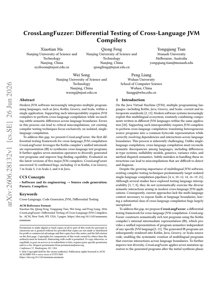 First page