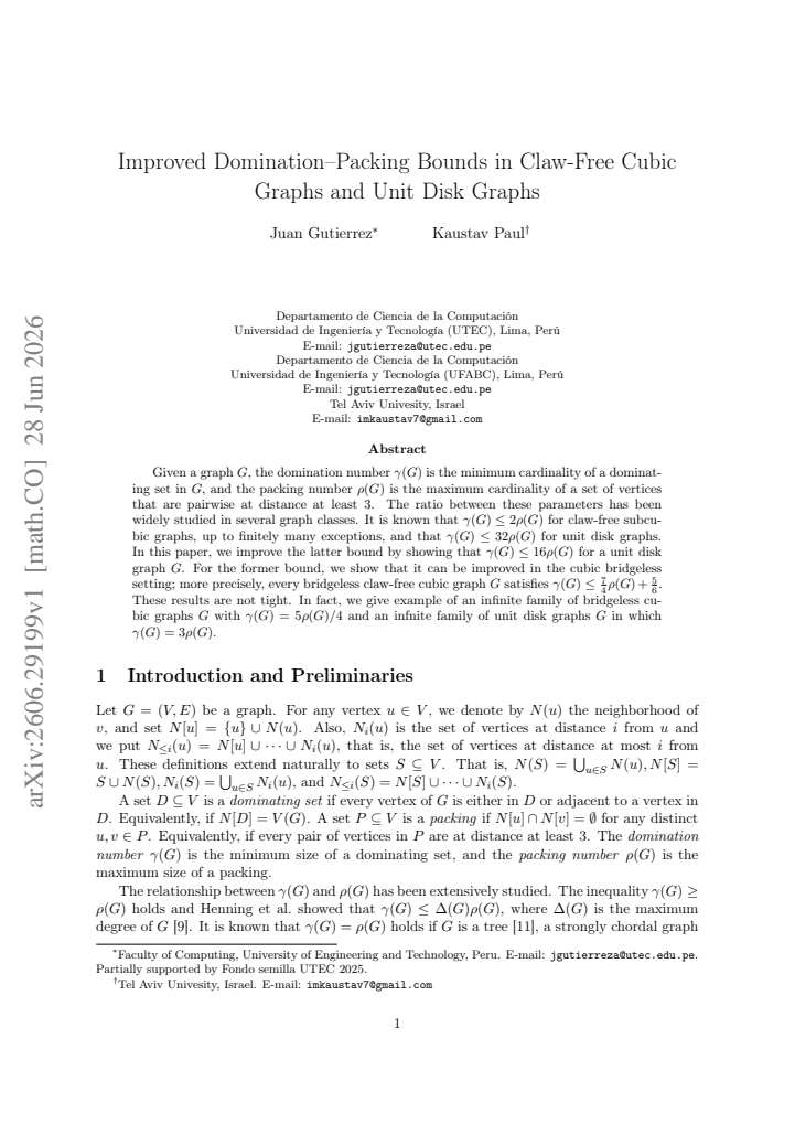 First page