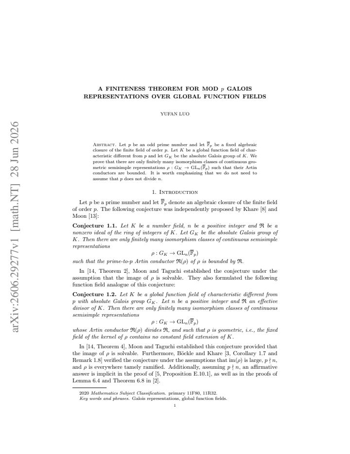 First page