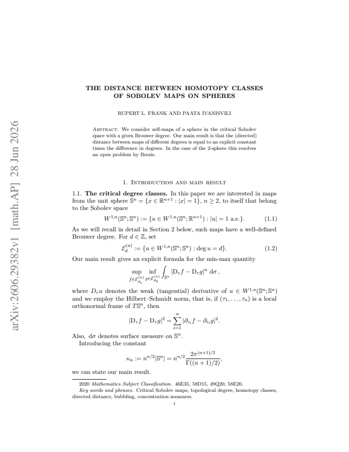 First page
