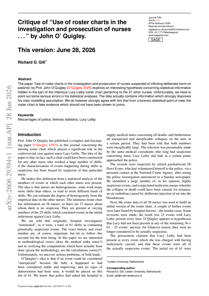 First page