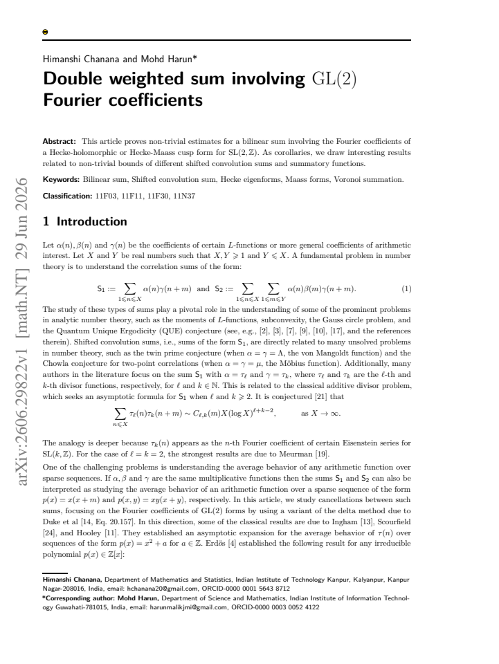 First page