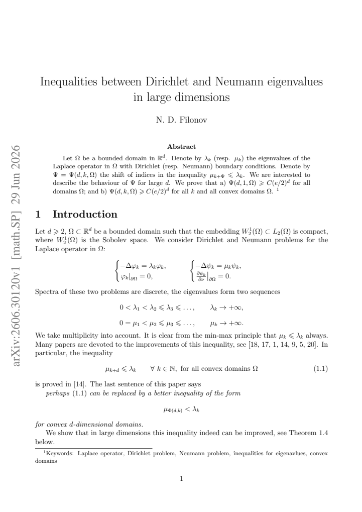 First page